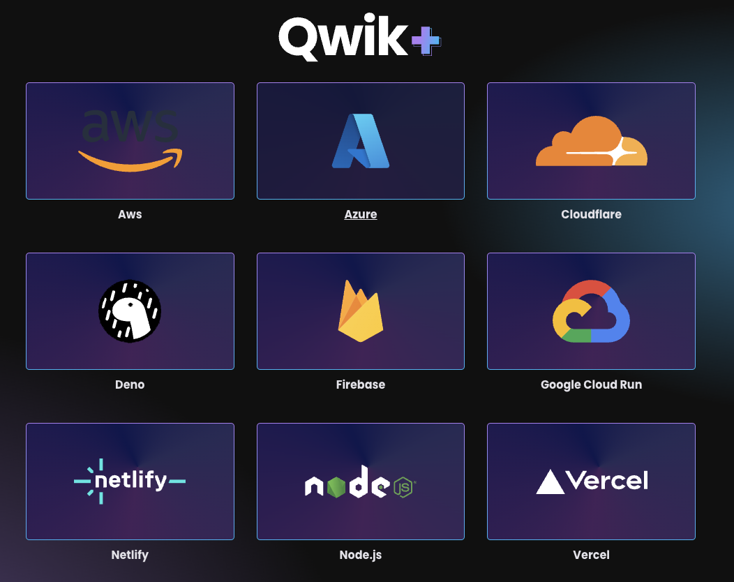 qwik 支持的部署平台